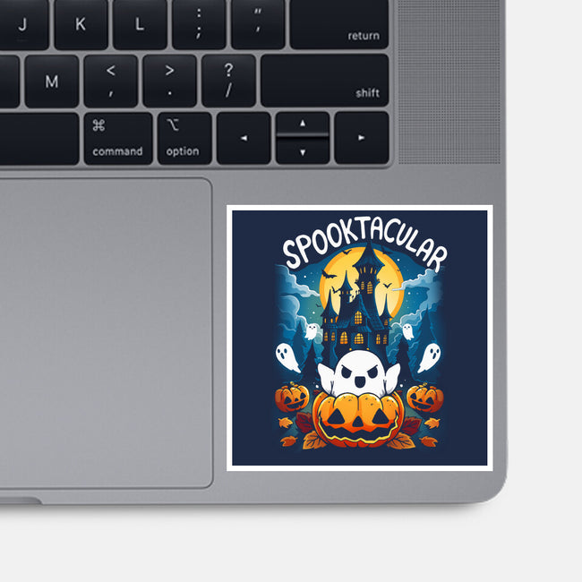 Spooktacular House-None-Glossy-Sticker-Vallina84