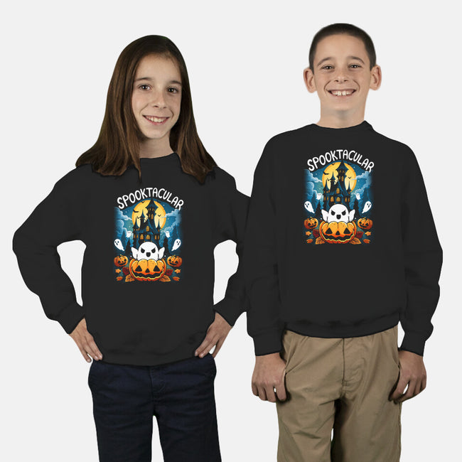 Spooktacular House-Youth-Crew Neck-Sweatshirt-Vallina84