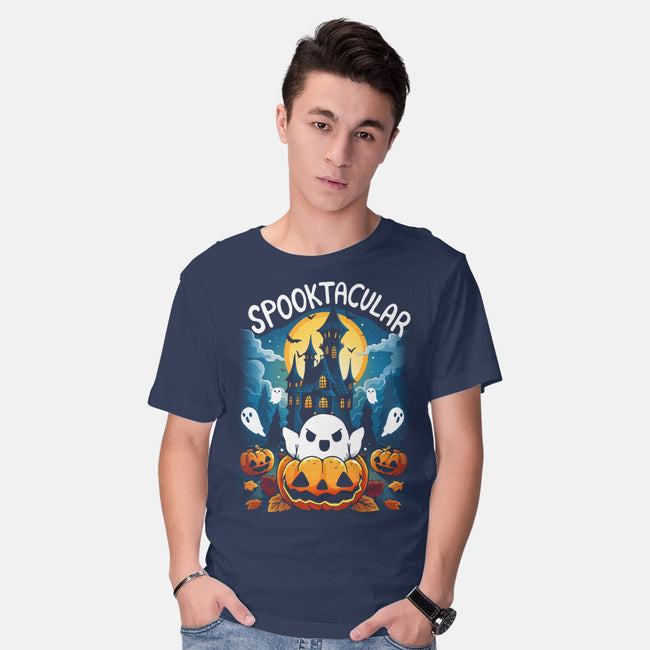 Spooktacular House-Mens-Basic-Tee-Vallina84