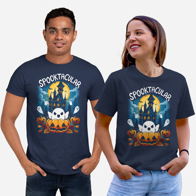 Spooktacular House-Unisex-Basic-Tee-Vallina84