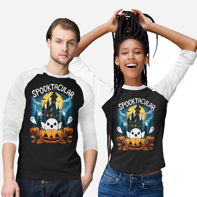 Spooktacular House-Unisex-Baseball-Tee-Vallina84