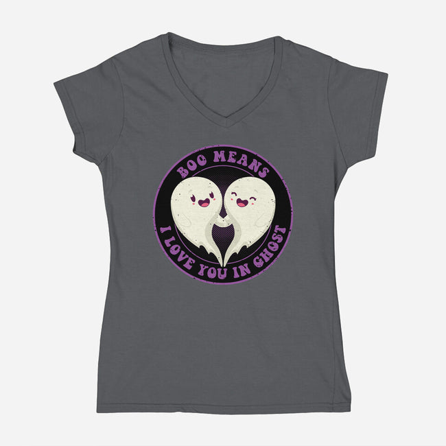 Boo Means I Love You-Womens-V-Neck-Tee-danielmorris1993