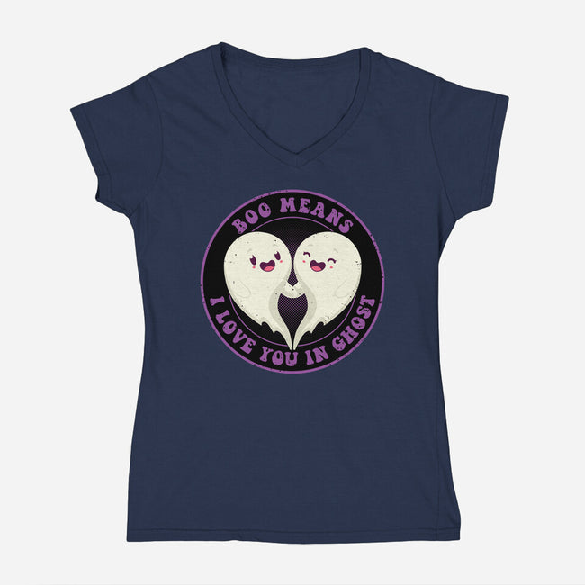Boo Means I Love You-Womens-V-Neck-Tee-danielmorris1993