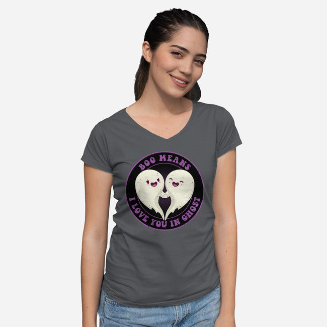 Boo Means I Love You-Womens-V-Neck-Tee-danielmorris1993