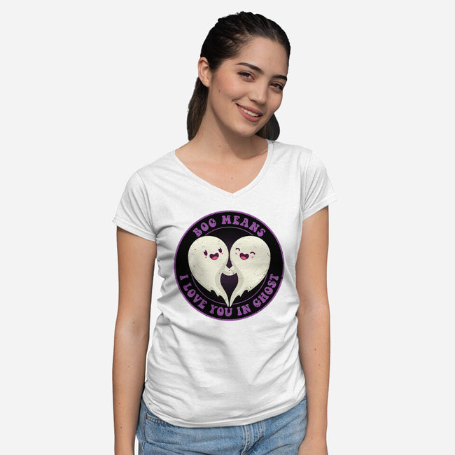 Boo Means I Love You-Womens-V-Neck-Tee-danielmorris1993