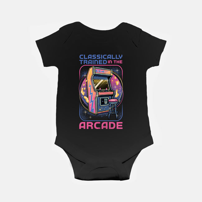 Classic Arcade-Baby-Basic-Onesie-glitchygorilla