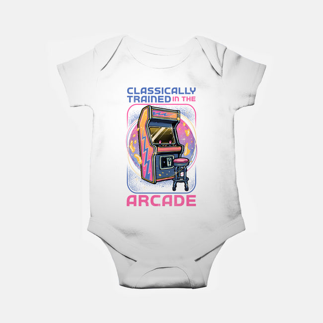 Classic Arcade-Baby-Basic-Onesie-glitchygorilla