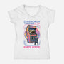 Classic Arcade-Womens-V-Neck-Tee-glitchygorilla