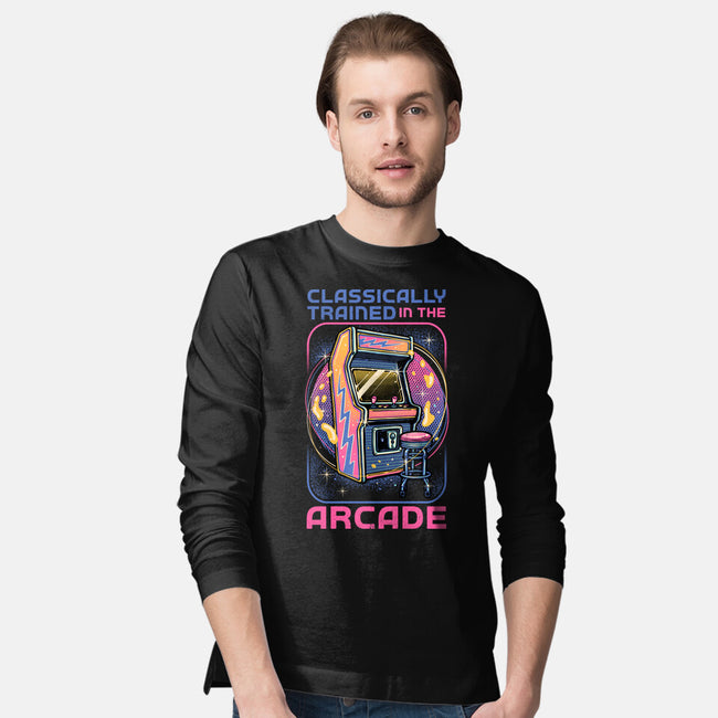 Classic Arcade-Mens-Long Sleeved-Tee-glitchygorilla