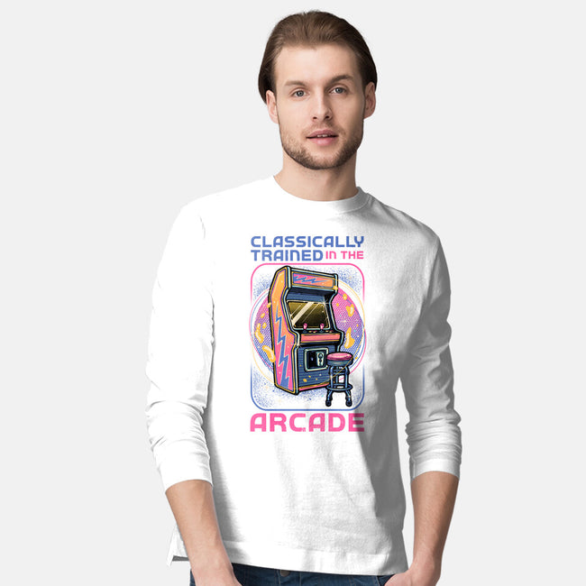 Classic Arcade-Mens-Long Sleeved-Tee-glitchygorilla