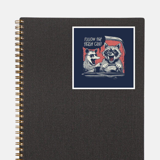 Follow That Trash Can-None-Glossy-Sticker-eduely