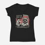 Follow That Trash Can-Womens-V-Neck-Tee-eduely