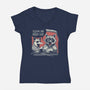Follow That Trash Can-Womens-V-Neck-Tee-eduely