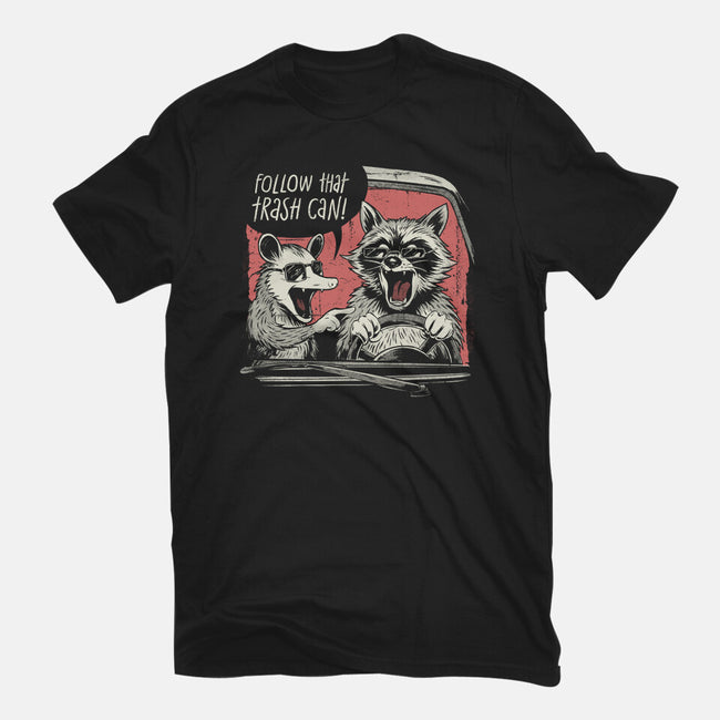 Follow That Trash Can-Womens-Basic-Tee-eduely