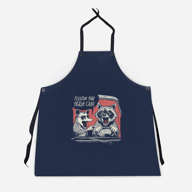 Follow That Trash Can-Unisex-Kitchen-Apron-eduely
