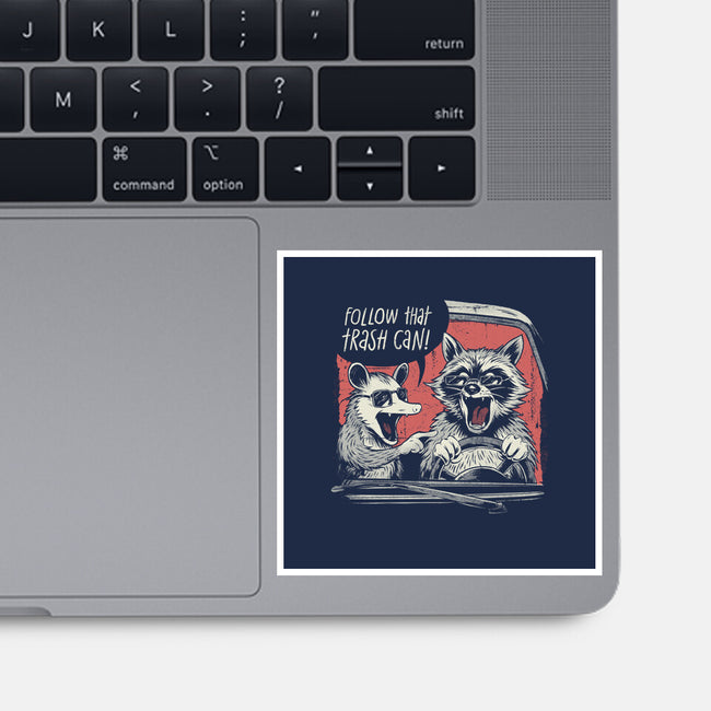 Follow That Trash Can-None-Glossy-Sticker-eduely