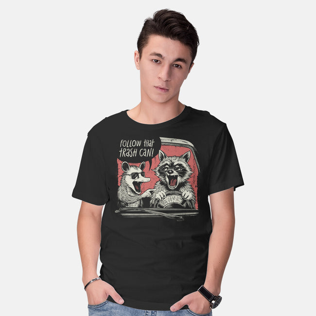 Follow That Trash Can-Mens-Basic-Tee-eduely