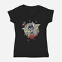 Trick Or Blood-Womens-V-Neck-Tee-Popnotic