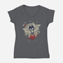 Trick Or Blood-Womens-V-Neck-Tee-Popnotic
