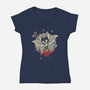 Trick Or Blood-Womens-V-Neck-Tee-Popnotic