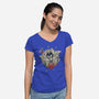 Trick Or Blood-Womens-V-Neck-Tee-Popnotic