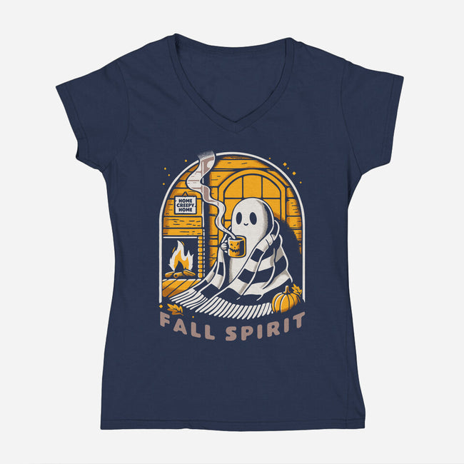 Fall Spirit-Womens-V-Neck-Tee-Popnotic