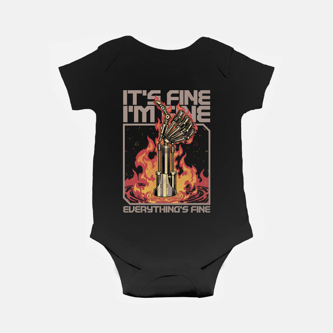 Robotic Hand Thumbs UP-Baby-Basic-Onesie-Studio Mootant