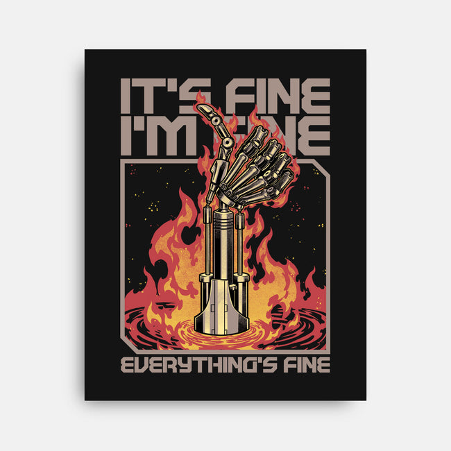 Robotic Hand Thumbs UP-None-Stretched-Canvas-Studio Mootant