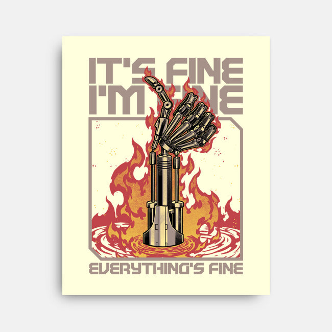 Robotic Hand Thumbs UP-None-Stretched-Canvas-Studio Mootant