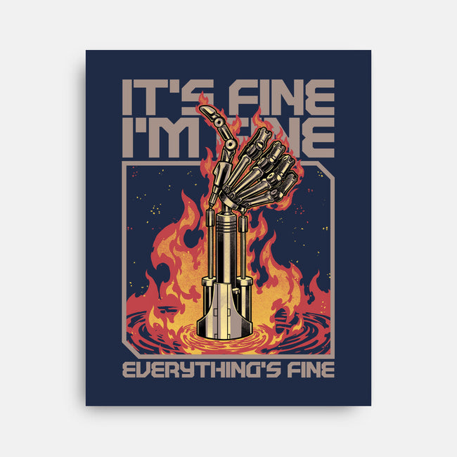 Robotic Hand Thumbs UP-None-Stretched-Canvas-Studio Mootant