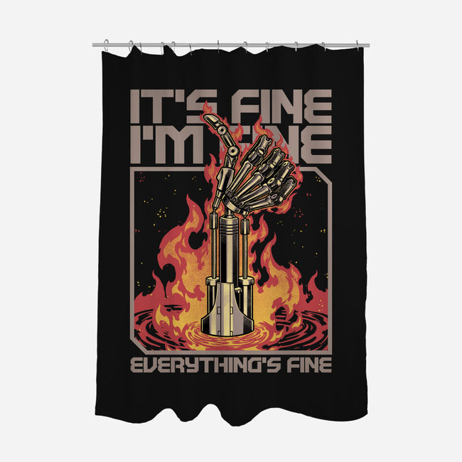 Robotic Hand Thumbs UP-None-Polyester-Shower Curtain-Studio Mootant