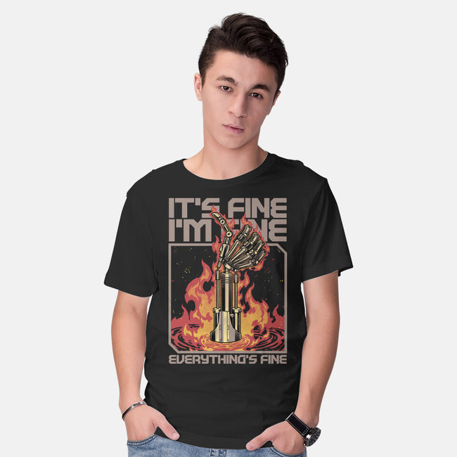 Robotic Hand Thumbs UP-Mens-Basic-Tee-Studio Mootant
