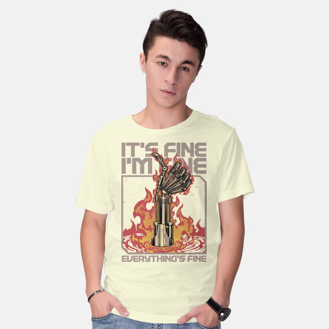 Robotic Hand Thumbs UP-Mens-Basic-Tee-Studio Mootant