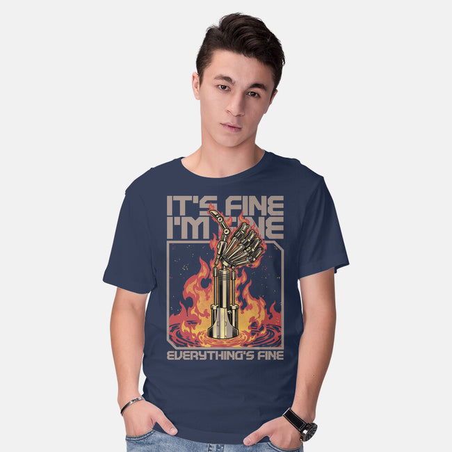 Robotic Hand Thumbs UP-Mens-Basic-Tee-Studio Mootant