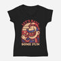 Mushroom Guy Fun-Womens-V-Neck-Tee-Studio Mootant