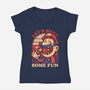 Mushroom Guy Fun-Womens-V-Neck-Tee-Studio Mootant
