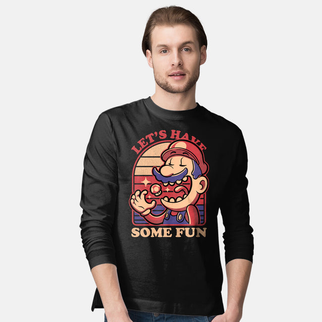 Mushroom Guy Fun-Mens-Long Sleeved-Tee-Studio Mootant
