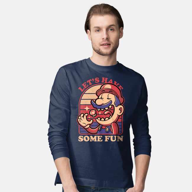 Mushroom Guy Fun-Mens-Long Sleeved-Tee-Studio Mootant