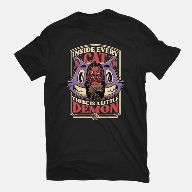 Cat Demon Inside-Mens-Basic-Tee-Studio Mootant