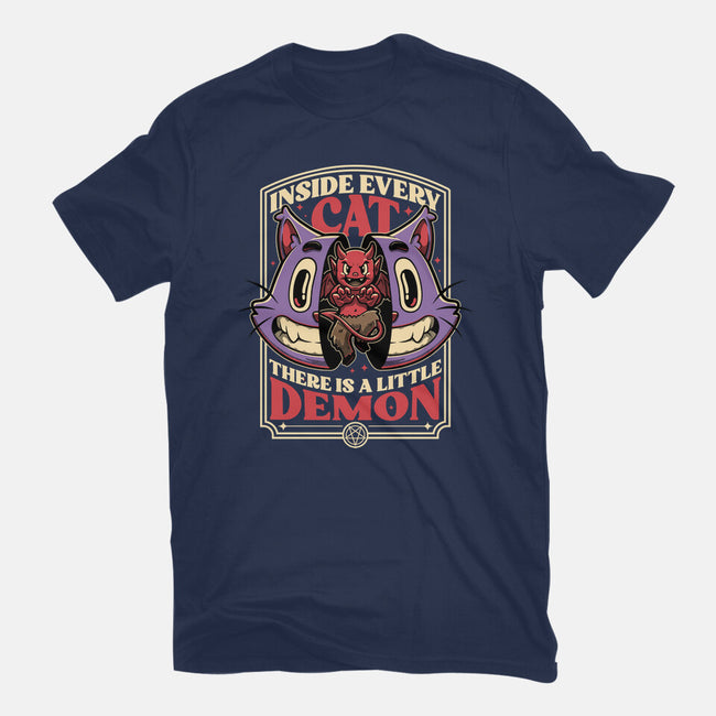 Cat Demon Inside-Mens-Basic-Tee-Studio Mootant