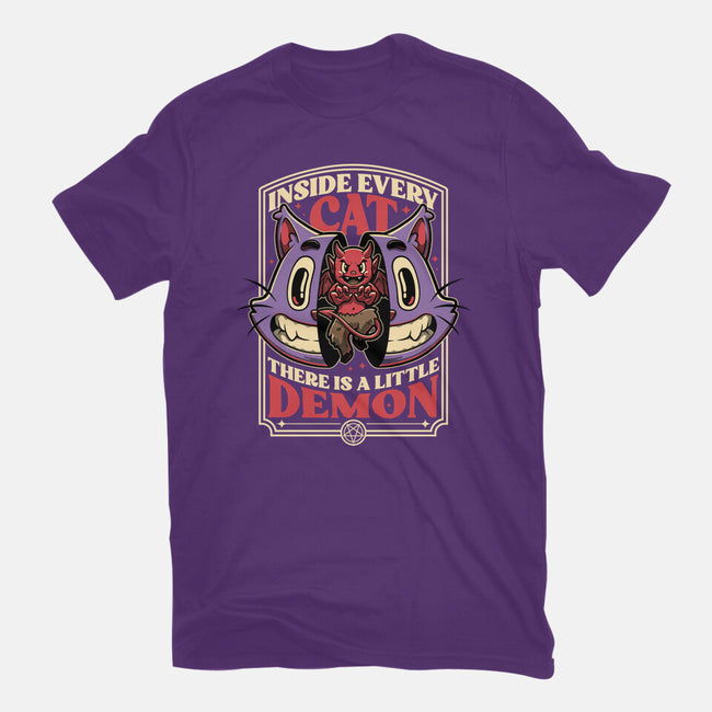 Cat Demon Inside-Mens-Basic-Tee-Studio Mootant