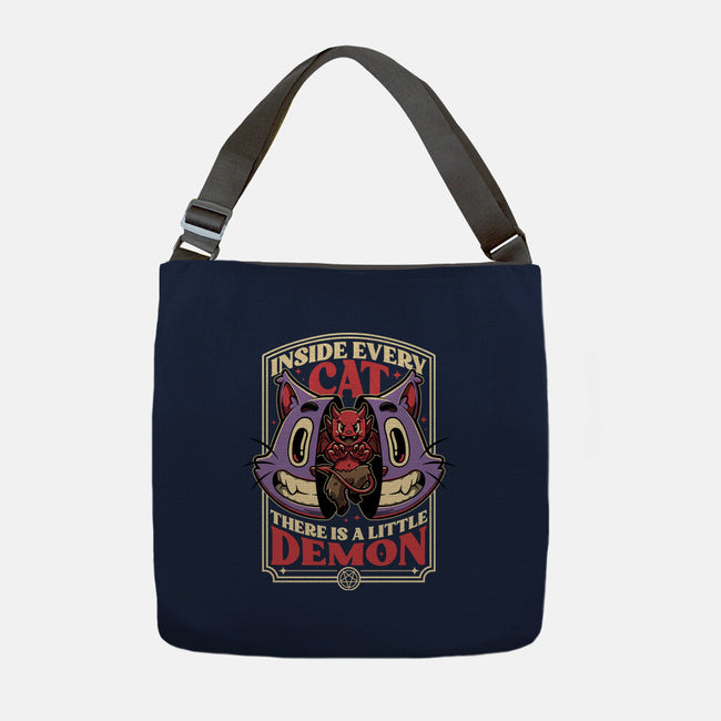 Cat Demon Inside-None-Adjustable Tote-Bag-Studio Mootant