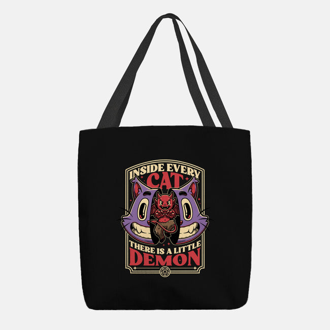 Cat Demon Inside-None-Basic Tote-Bag-Studio Mootant
