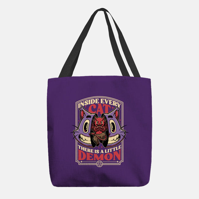 Cat Demon Inside-None-Basic Tote-Bag-Studio Mootant