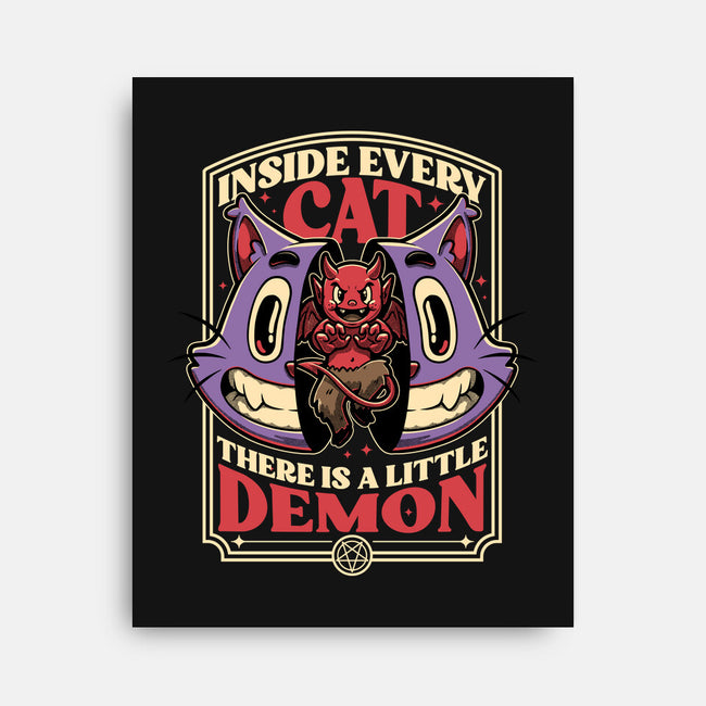 Cat Demon Inside-None-Stretched-Canvas-Studio Mootant