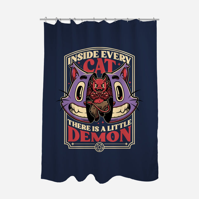 Cat Demon Inside-None-Polyester-Shower Curtain-Studio Mootant