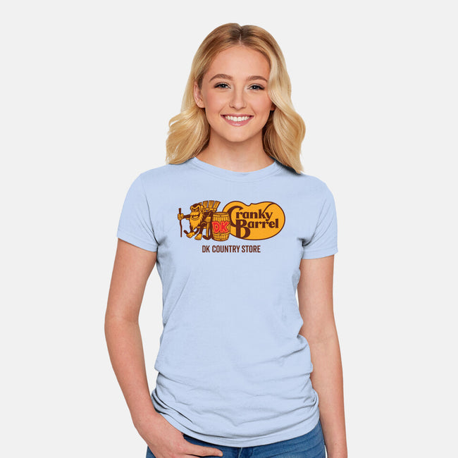 Cranky Barrel-Womens-Fitted-Tee-Wheels