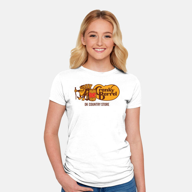 Cranky Barrel-Womens-Fitted-Tee-Wheels