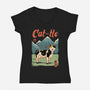 Cat-tle-Womens-V-Neck-Tee-vp021