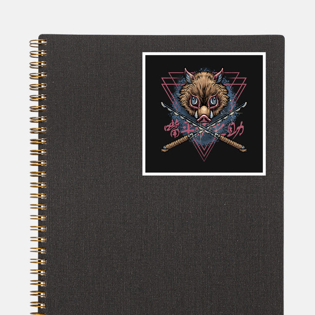 Raging Boar-None-Glossy-Sticker-glitchygorilla